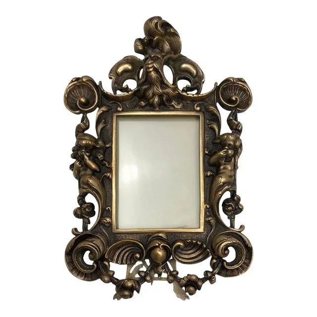Fine Antique French Neoclassical Louis XV Style Gilt Bronze Picture Frame