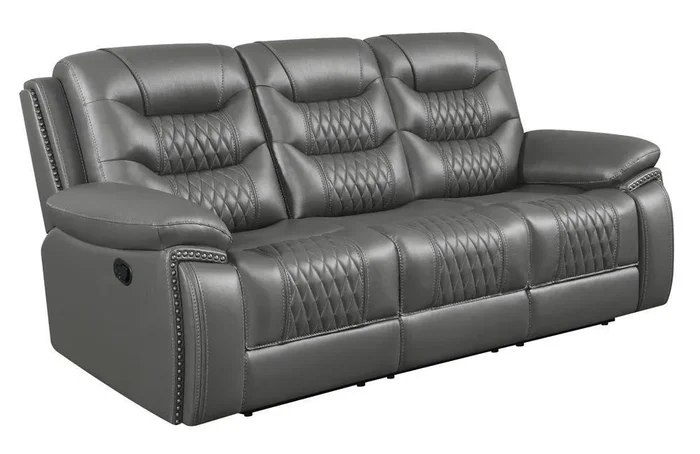 Flamenco – Tufted Upholstered Motion Sofa – Charcoal
