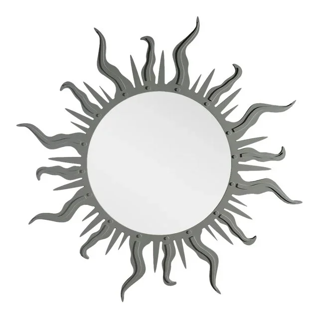 Fleur Home Carnival Flambeau Circle Mirror in Gunmetal, 36×36