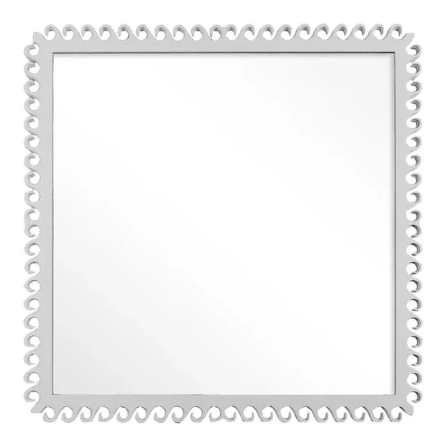 Fleur Home Carnival Gras Square Mirror in Graytint, 49×49