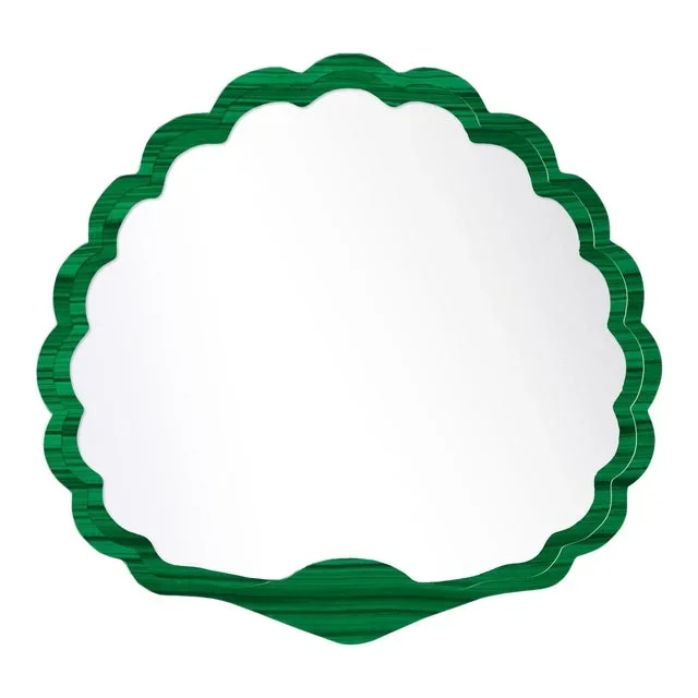 Fleur Home x Chairish Carnival Proteus Mirror in Malachite, 24×22