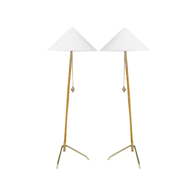 Floor Lamps by Rupert Nikoll, Vienna, 1950s, Set of 2