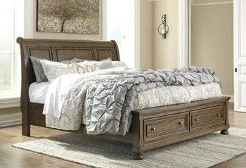 Flynnter – Medium Brown – Queen Sleigh Headboard