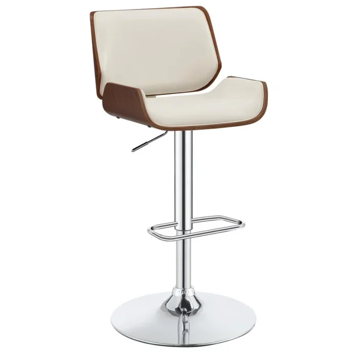 FOLSOM Upholstered Adjustable Bar Stool Ecru