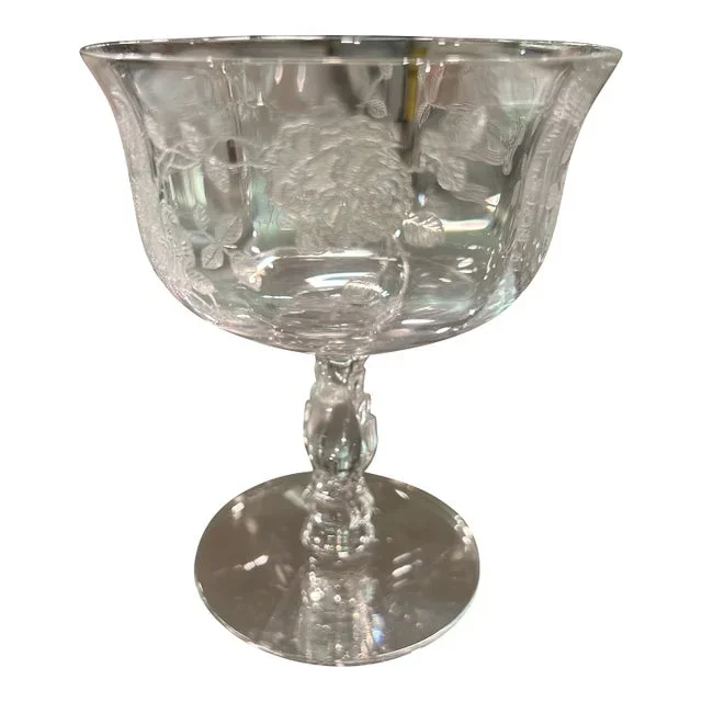 Fostoria Willowmere Pattern in Single Champagne Coupe With Wide Opening