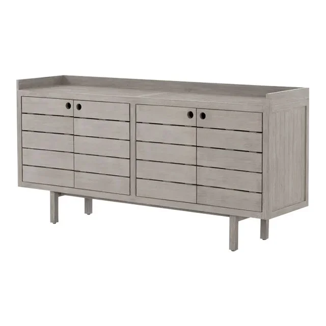 Four Hands Lula Outdoor Sideboard, Weathered Grey