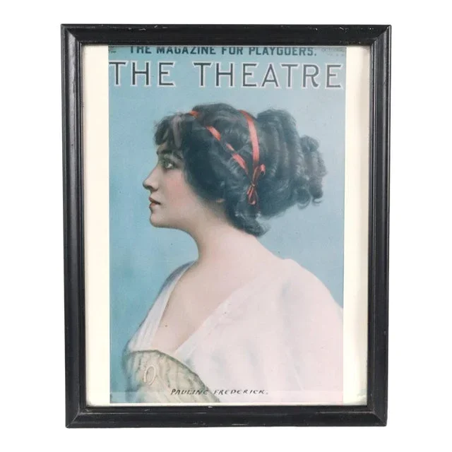 Framed 1910s the Theatre Magazine Pauline Frederick Cover