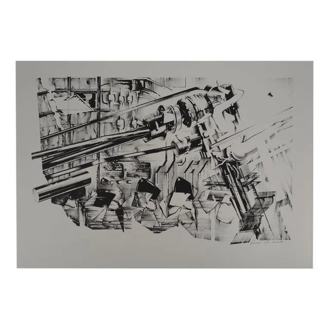 Francisco Melo, Futuristic Composition, Lithograph