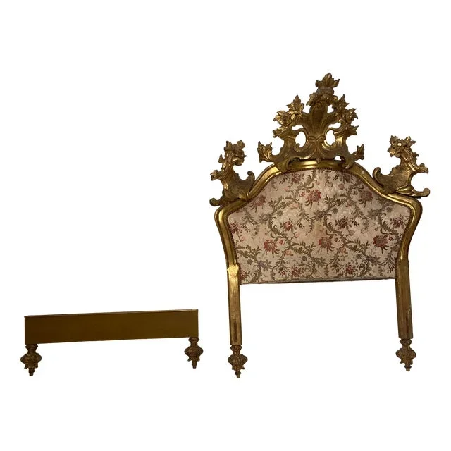 French Louis XVI Style Headboard and Footboard