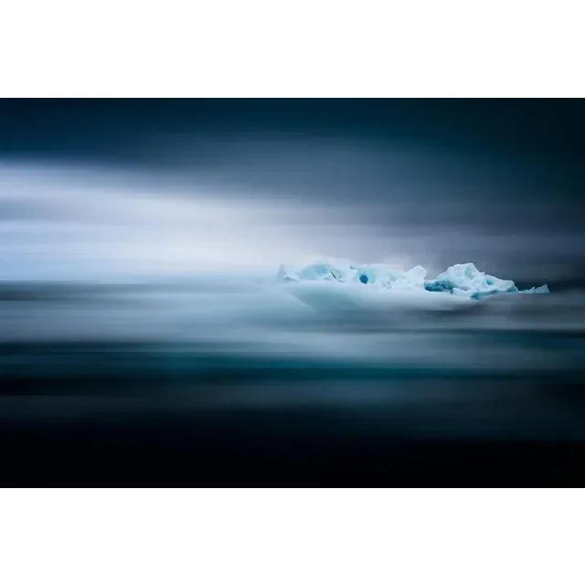Frozen Movement – Jökulsárlón Glacier Lagoon, Iceland by Jan Erik Waider Print, 24″ x 36″