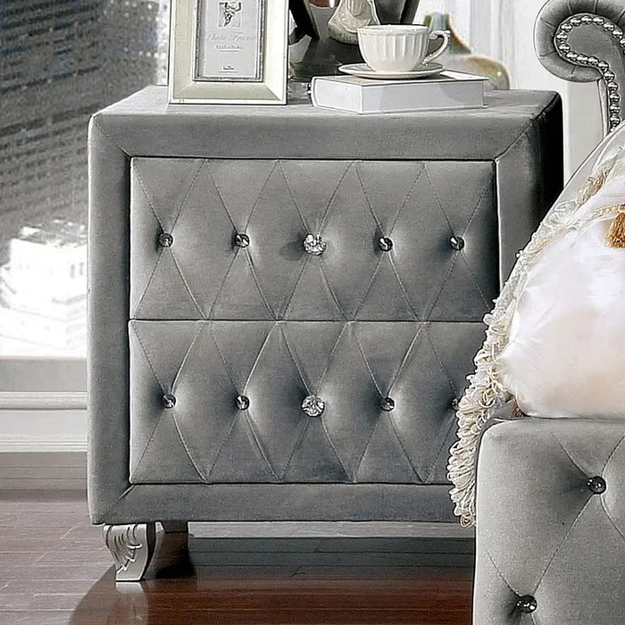 Furniture Of America Alzir Gray Glam Night Stand Model FM7150GY-N