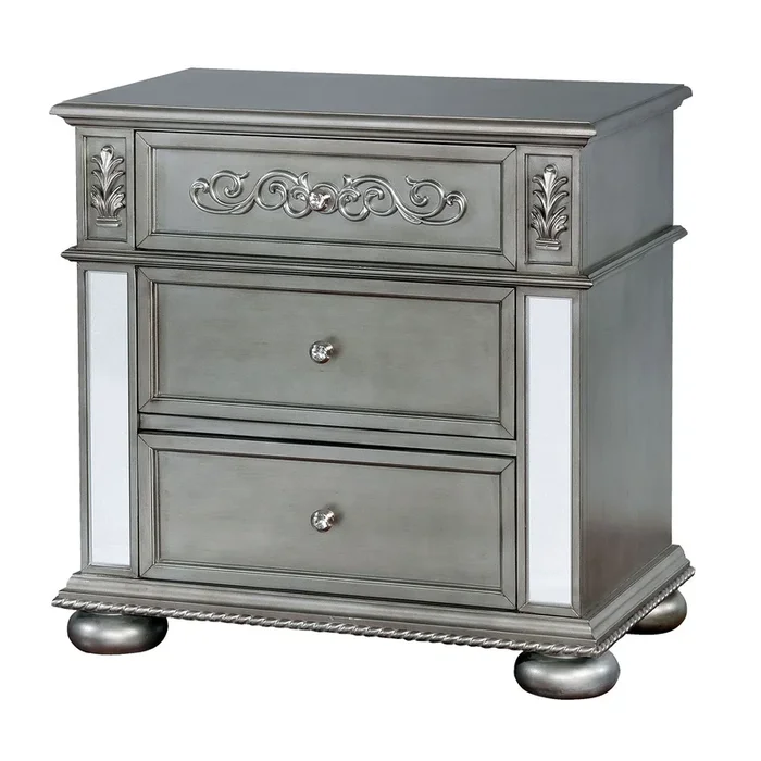 Furniture Of America Azha Silver Glam Night Stand Model CM7194N