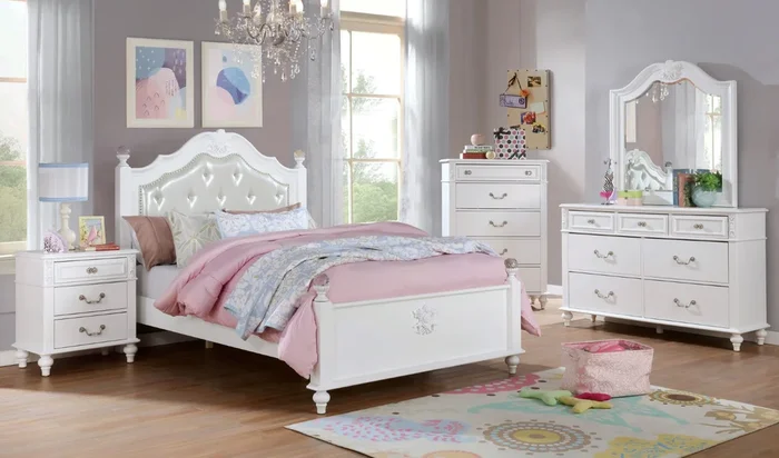 Furniture Of America Belva White Traditional Twin Bed Model CM7174T-BED