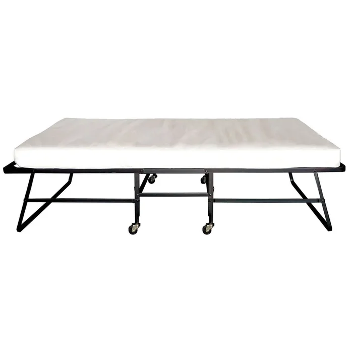 Furniture Of America Framos Black/White Frame Rollaway Bed With 48″ Mattress Model MT-ROLL-48