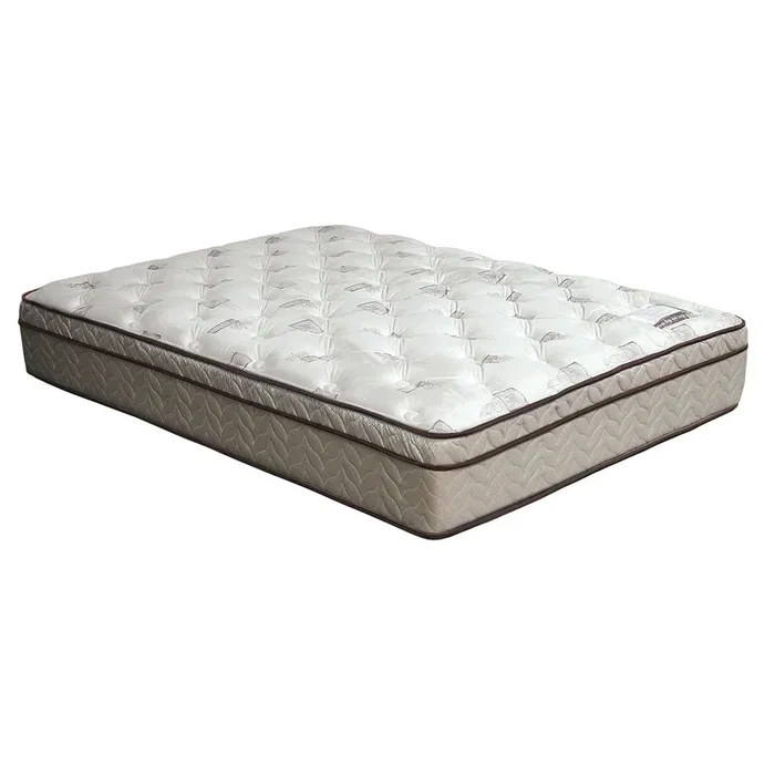 Furniture Of America Lilium White/Brown Euro Pillow Top 13″ Euro Pillow Top Mattress, Twin Model DM318T-M
