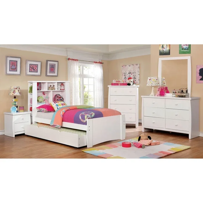 Furniture Of America Marlee White Transitional 4-Piece Full Bedroom Set Model CM7651WH-F-4PC