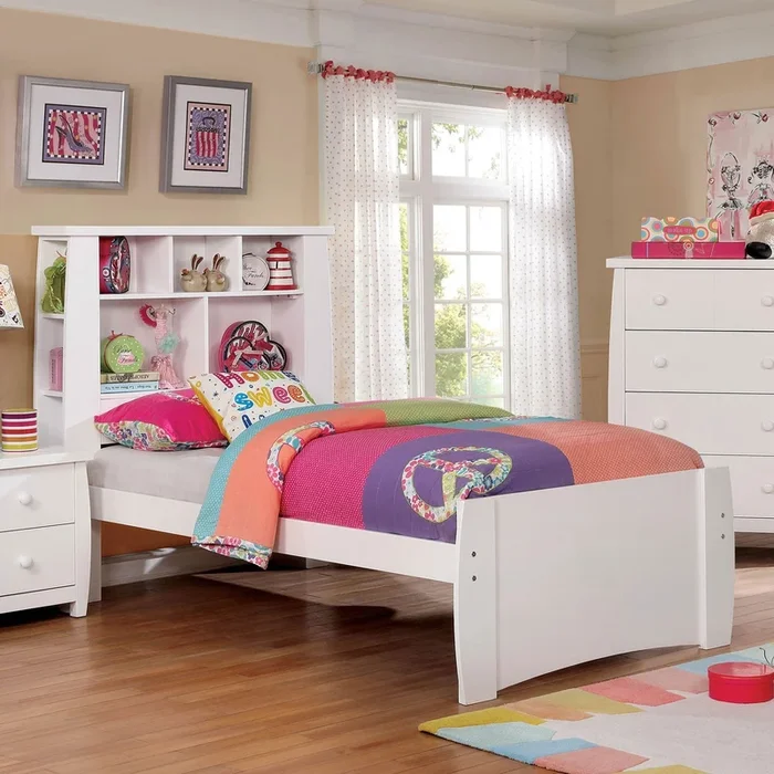Furniture Of America Marlee White Transitional Twin Bed Model CM7651WH-T-BED
