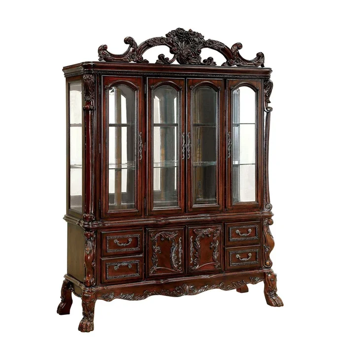 Furniture Of America Medieve Cherry Traditional Hutch & Buffet, Cherry Model CM3557CH-HB-SET