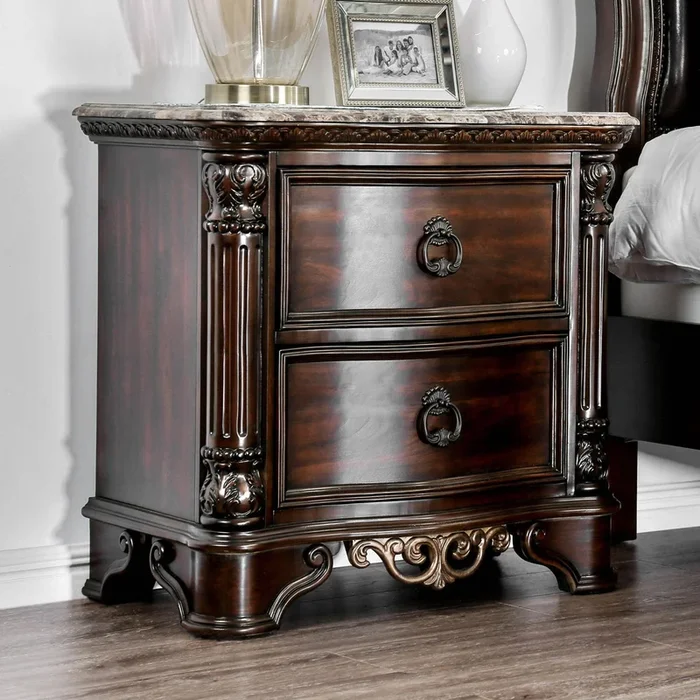 Furniture Of America Menodora Brown Cherry Transitional Night Stand Model CM7311N