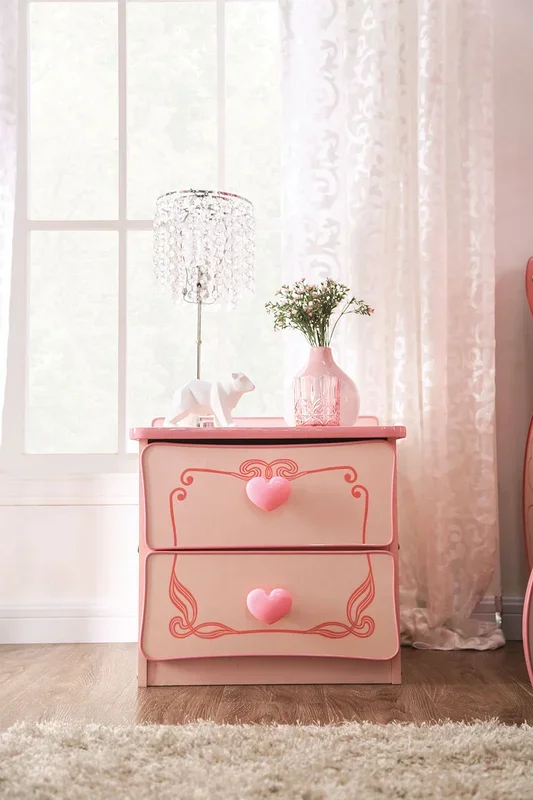 Furniture Of America Nightstand – Assembled Pink Novelty Night Stand Model CM7631N