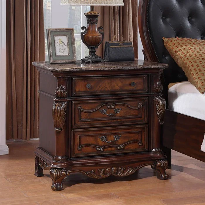Furniture Of America Traditional Dark Cherry Ventresca Night Stand Model FM7635CH-N