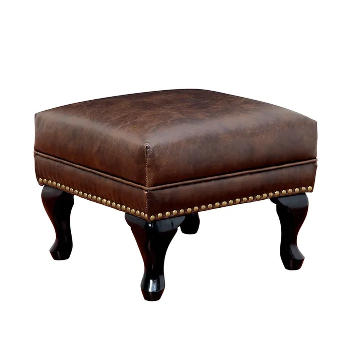 Furniture Of America Vaugh Rustic Brown Traditional Ottoman Model CM-AC6801BR-OT