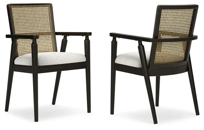 Galliden – Dining Upholstered Arm Chair (Set of 2) – Black