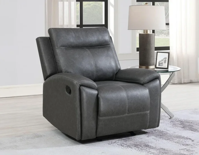 Gaston Gray Manual Glider Recliner