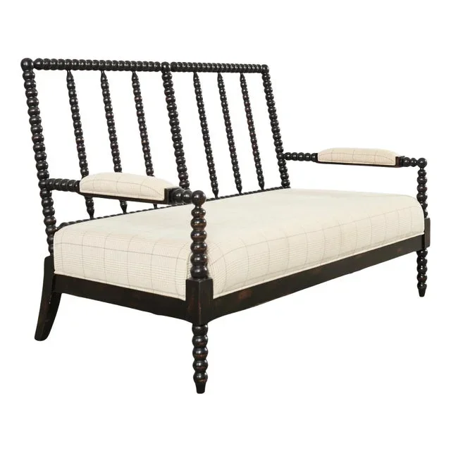 George IV Style Ebonized Bobbin Turned Spool Settee