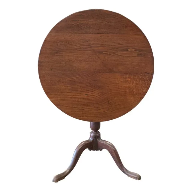 Georgian Circular Tilt Top Oak Table