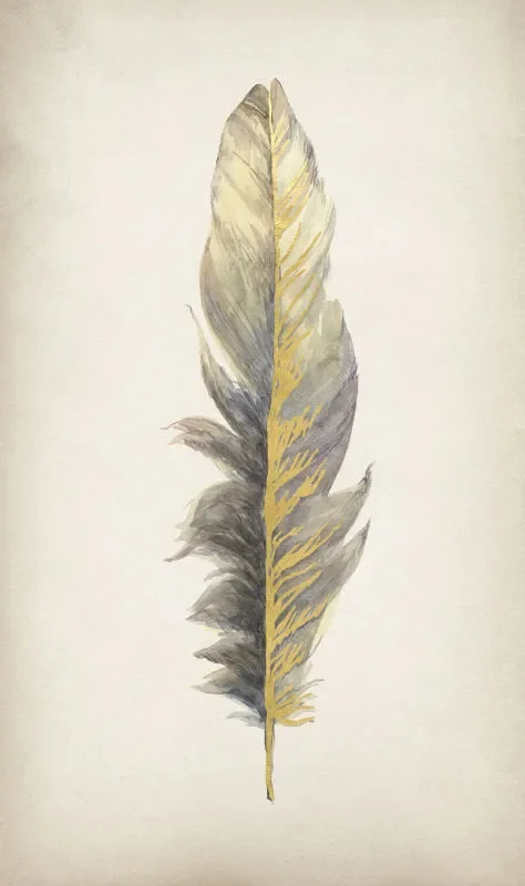 Gilded Feathers II (Gilded Gold) 52BU0102 by Old Brick Art at Old Brick Furniture & Mattress Co.
