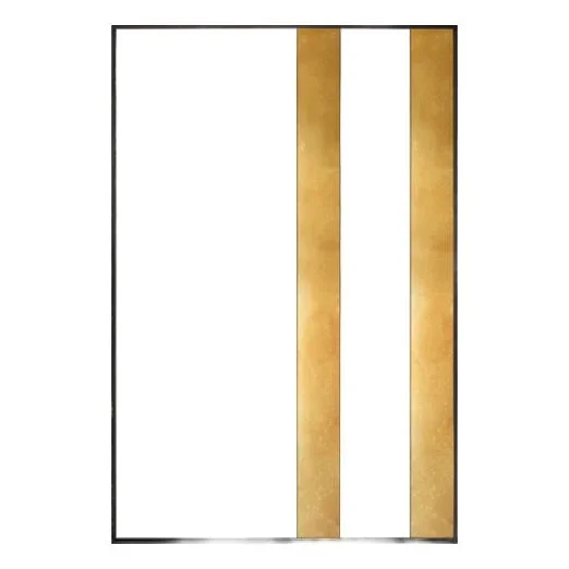 Golden Antique Strips and Brass Floor Mirror by Casa Casati