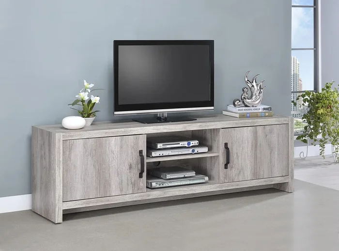 Gray Driftwood Door TV Console
