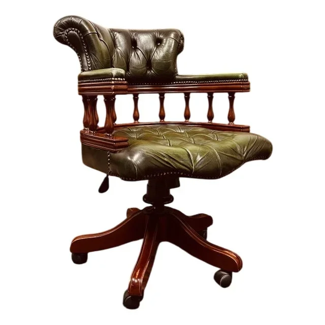 Green Chesterfield President Chair