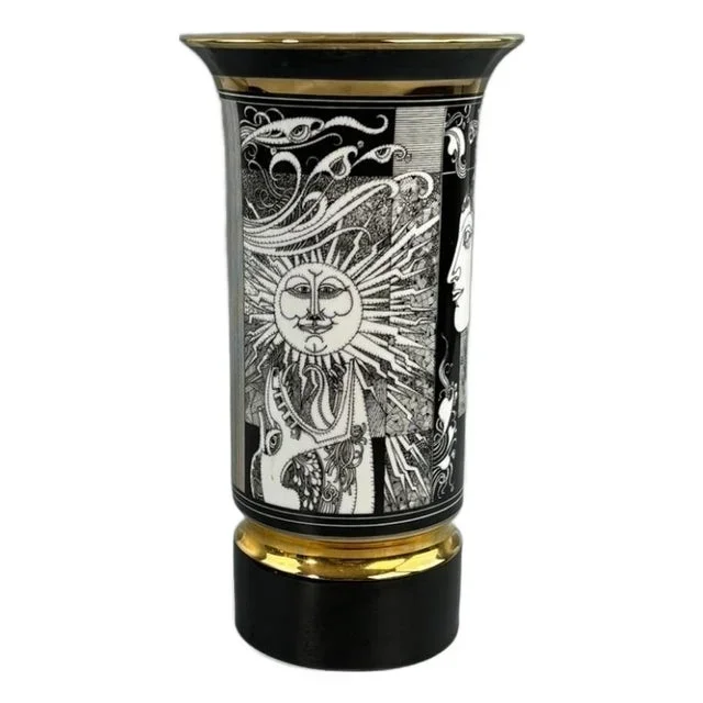 Hollóházi Sunlite Vase by Endre Szász, 1950s