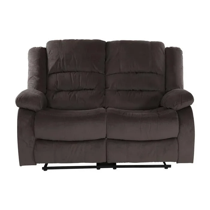 Homelegance Furniture Jarita Double Reclining Loveseat in Chocolate