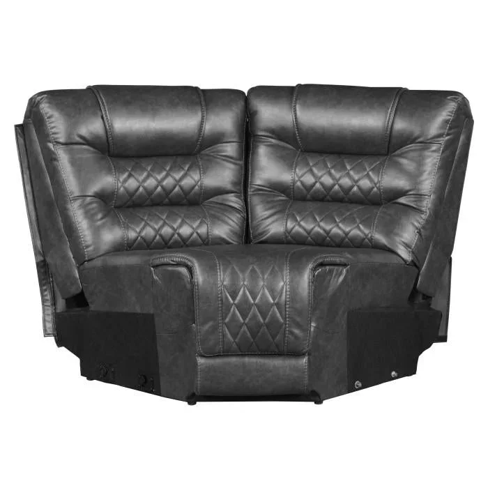 Homelegance Furniture Putnam Corner Seat in Gray 9405GY-CR