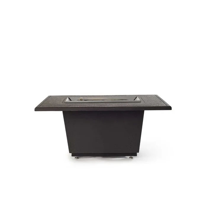Indio Rectangular Fire Table in Black Lava