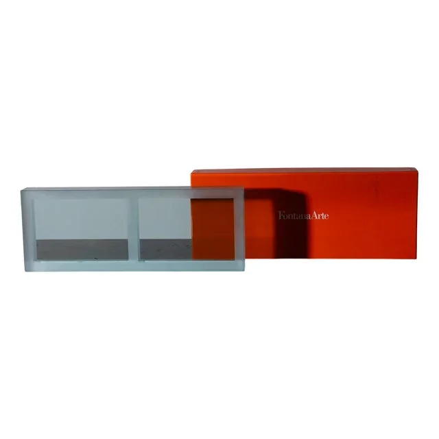 Italian Crystal Photo Holder from Fontana Arte, 1980