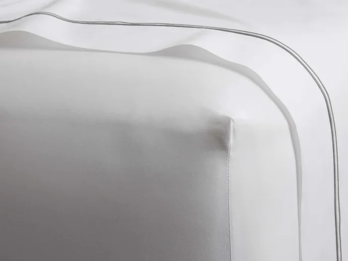 Italian Embroidered Percale Fitted Sheet