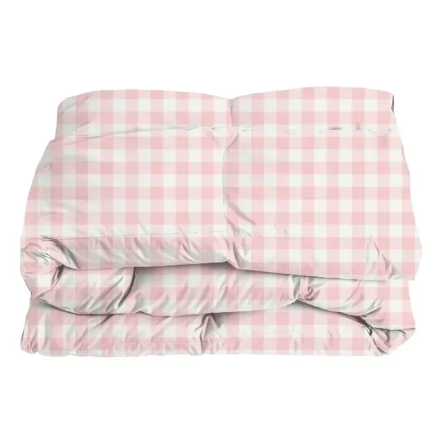 Iva Check in Ballet Comforter in Linen/Cotton, King