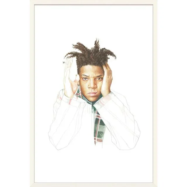 Jean Michel Basquiat by Stampa, Framed Art Print, 16×24