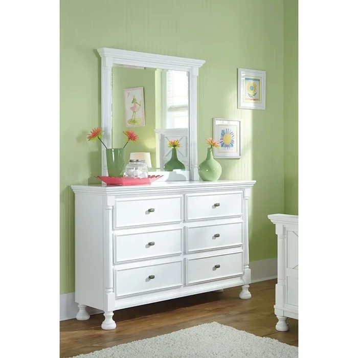 Kaslyn – White – Dresser, Mirror