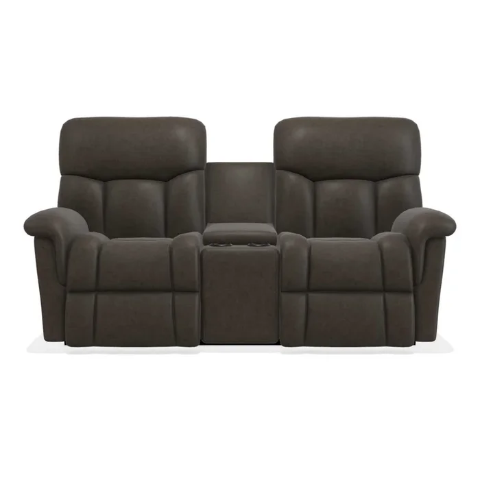 La-Z-Boy Mateo Wall Reclinling Loveseat w/Console Headrest & Lumbar in Charcoal