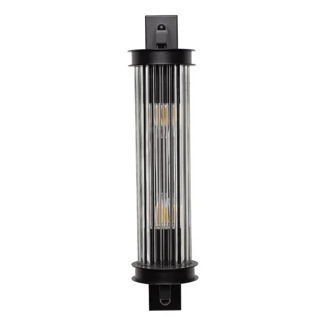 Large Black Elon Wall Light from Pure White Lines