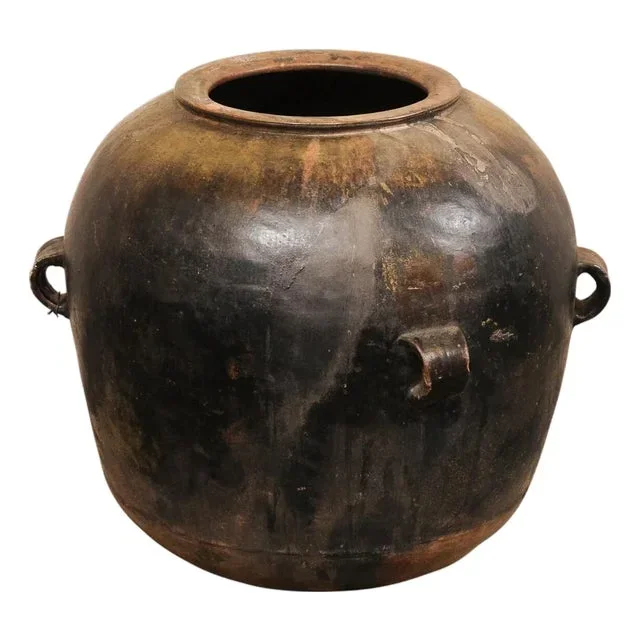 Large Mid 20th Century Guatemalan Tamalero Pot with Handles