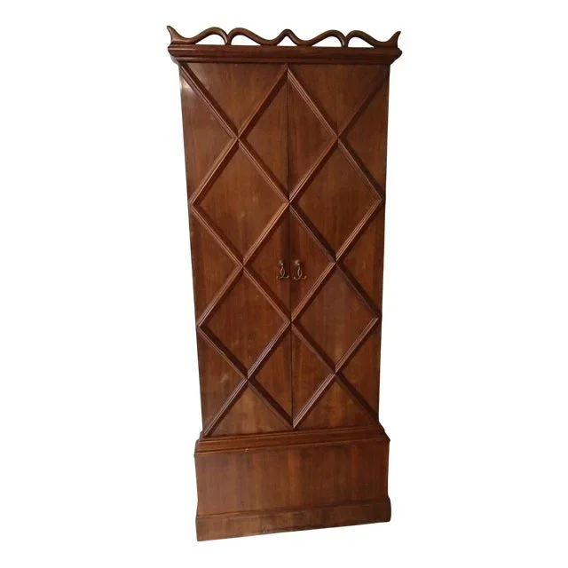 Large Triptych Wall Mirror in Wood with Polished Mirror, 1900s