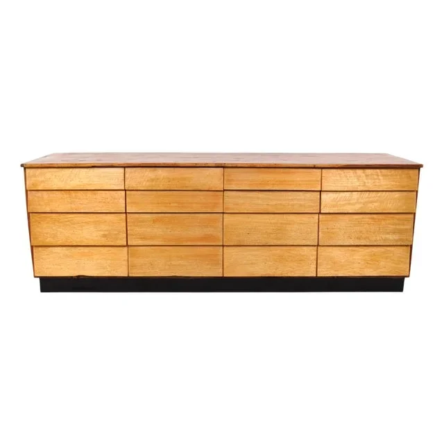 Large Vintage Chest of Drawers in Beech, 1950s