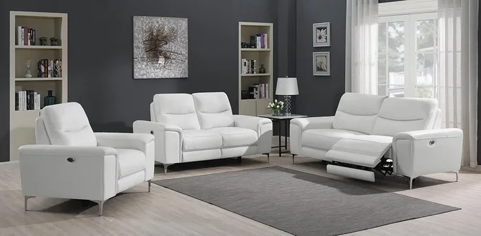 Largo – Power Reclining Loveseat – White