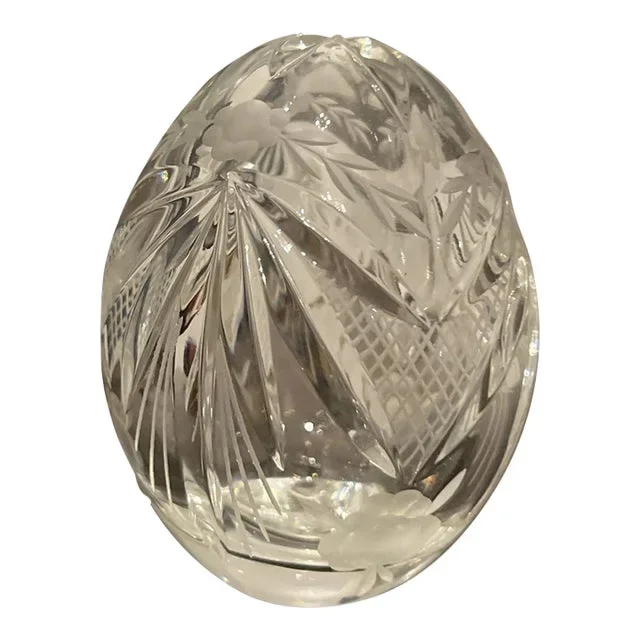 Late 20th Century Faberge Crystal Egg